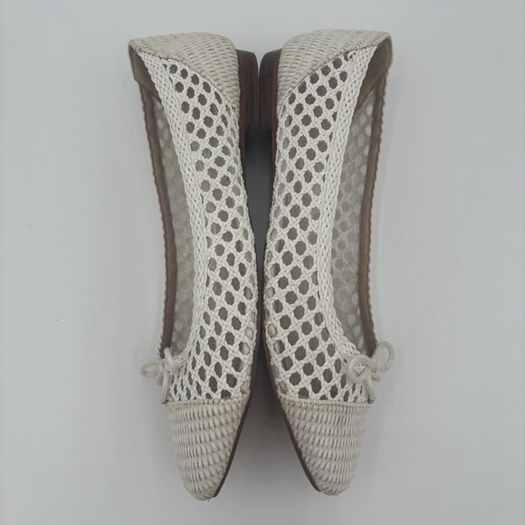 Sam Edelman May Woven Ballet Flats Bright White Womens Size 8.5 Summer Beach - Picture 3 of 9
